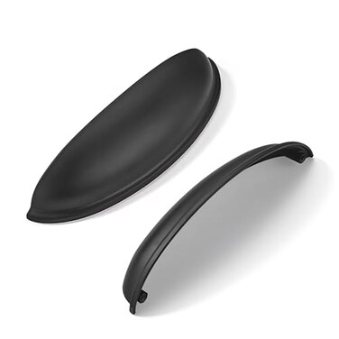 khtumeware 10 Pack 312 Drawer Pulls Matte Black Cabinet Cup Pulls Kitchen Hardware Cabinet Handles Drawer Handles Knobs 35 inch Hole Center
