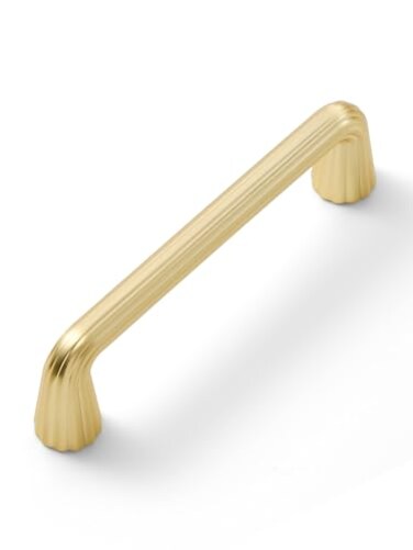 JIASENBAO 10 Pack Gold Cabinet Pulls 375 Hole Center Brushed Brass Drawer Pulls Bathroom Dresser Handles Hardware Zinc Alloy