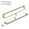 khtumeware 6 Pack Antique Champagne Bronze Cabinet Pulls 12 Inch305mm Hole Centers Satin Brass Cabinet Pulls Kitchen Cabinet Hardware for Cupboard Drawer Handles Dresser Pulls