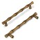 MARGUERASW 6Pcs Bamboo Shape Zinc Alloy Cabinet Knobs Handles pulls Dresser Drawer Cabinet Cupboard Closet Door Pulls Decorative Furniture Accessories Knobs Antique Brass Hole Distance96mm