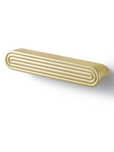 JIASENBAO 2 Pack Gold Cabinet Pulls 5 Hole Center Brushed Brass Drawer Pulls Circle Bathroom Dresser Handles Hardware Zinc Alloy