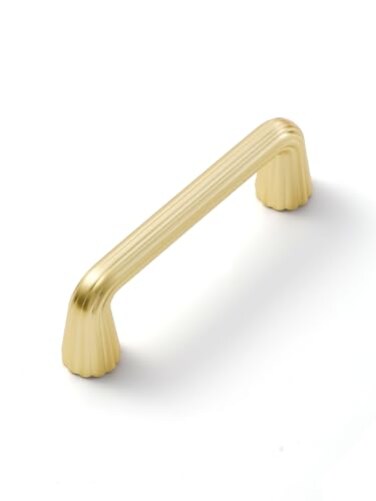 JIASENBAO 10 Pack Gold Cabinet Pulls 3 Hole Center Brushed Brass Drawer Pulls Bathroom Dresser Handles Hardware Zinc Alloy