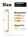 JIASENBAO 5 Pack Gold Cabinet Pulls 63 Hole Center Brushed Brass Drawer Pulls Bathroom Dresser Handles Hardware Zinc Alloy