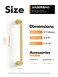 JIASENBAO 10 Pack Gold Cabinet Pulls 5 Hole Center Brushed Brass Drawer Pulls Bathroom Dresser Handles Hardware Zinc Alloy