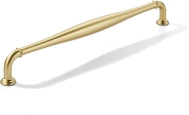 khtumeware 3 Pack 12inch305mm Hole Center Appliance Pulls Brushed Brass Cabinet Pulls Solid HeavyDuty Satin Brass Tradition Handles Hardware for Bathroom Dressers Pull cabinets