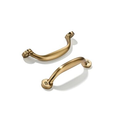 CABDM 10 Pack 3 inch Hole Center Brushed Brass Cabinet Pulls Heavy Duty Solid Drawer Honey Bronze Hardware Handles Kitchen Vanity Bathroom Handles