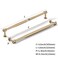 khtumeware 5 Pack 12inch305mm Hole Center Brushed Brass Cabinet pulls Satin Brass Solid HeavyDuty Tradition Kitchen Cabinet Handle Cabinet Hardware for Dressing Table Bathroom Pull