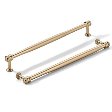 khtumeware 5 Pack 12inch305mm Hole Center Brushed Brass Cabinet pulls Satin Brass Solid HeavyDuty Tradition Kitchen Cabinet Handle Cabinet Hardware for Dressing Table Bathroom Pull