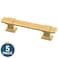 Franklin Brass 5 Pack Modern Gold Adjustable Drawer Pulls Kitchen Cabinet Handles Cupboard Knobs and Dressers Fits 138 to 4 inch 35102mm Hole Center AdjustaPull