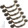 ESreake 6PCS Antique Bronze Drop Bail PullsVintage Carved Cabinet Pulls Handles50 Hole Centers Retro Drawer KnobsTexture on Handle for Drawer Dresser Closet with Screws Large 5 Hole Centers