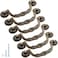 ESreake 6PCS Antique Bronze Drop Bail PullsVintage Carved Cabinet Pulls Handles50 Hole Centers Retro Drawer KnobsTexture on Handle for Drawer Dresser Closet with Screws Large 5 Hole Centers