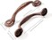 CABDM 10 Pack Rustic PullsAntique Copper Cabinet Pulls Hammered Cabinet Pulls Kitchen Cabinet Hardware Vintage Pulls for Drawers 5 Inch 128mm Hole Center