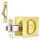 Dontay Pocket Door Privacy Lock Flush Handles 238 Backset BedBath Latch Recessed Knob Hardware for 1 38 to 2 316 Thickness Door Including Edge Pull Satin Brass Square 1 Pack