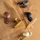 Goo-Ki GooKi Brushed Gold Cabinet Knobs with BackBase Plate Zinc Alloy Kitchen Hardware 6 Pack Single HoleScrew Bar Drawer Pulls Cabinet Handles with Spacer