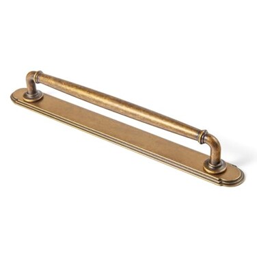 Goo-Ki GooKi 2 Pack Antique Brass Drawer Pulls with Spacer Zinc Alloy Kitchen Hardware 756 cc Vintage Brass Cabinet Pulls Handles with BackBase Plate
