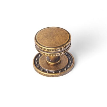 Goo-Ki GooKi Antique Brass Cabinet Knobs with BackBase Plate Zinc Alloy Kitchen Hardware 6 Pack Vintage Single HoleScrew Bar Cabinet Pulls Drawer Knobs with Spacer