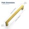 JOY DECOR 10 Pack Cabinet Handles Gold Cabinet Pulls 614 Inch Kitchen Handles Square Drawer Pulls Stainless Steel Drawer Hardware Handles 160mm Hole Centers