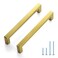 JOY DECOR 10 Pack Cabinet Handles Gold Cabinet Pulls 614 Inch Kitchen Handles Square Drawer Pulls Stainless Steel Drawer Hardware Handles 160mm Hole Centers