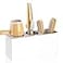 NIUBEE Wall Mount Hair Styling Tool Organizer Bathroom Cabinet Holder for Blow Dryers Flat Irons Curling Irons White