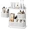 KINGRACK 3Tier Rotating Bathroom Counter Organizer Vanity Tray for Makeup Skincare Countertop Spice Rack Storage SpaceSaving Shelf for Bathroom Kitchen Laundry Room Baby Bottle Station White