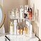 shuang qing 2Tier Corner Bathroom Counter Organizer Classic Storage Shelf for Makeup Perfume Toiletries SpaceSaving Countertop Tray Fits Bathroom Dresser Kitchen Classic White