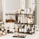 EKNITEY Bathroom Organizer Shelf Countertop Kitchen Counter Organizer 3 Tier Bathroom Counter Shelves for Makeup Vanity Organizer Brown No Assembly