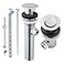 Artiwell Sink PopUp Drain Stopper Assembly with Lift Rod and Overflow Solid Brass Lavatory Pop Up Drain Assembly for Bathroom Vanity Sink All Brass Construction Chrome Plated