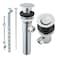 Artiwell Sink PopUp Drain Stopper Assembly with Lift Rod and Overflow Solid Brass Lavatory Pop Up Drain Assembly for Bathroom Vanity Sink All Brass Construction Chrome Plated