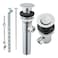 Artiwell Sink PopUp Drain Stopper Assembly with Lift Rod and Overflow Solid Brass Lavatory Pop Up Drain Assembly for Bathroom Vanity Sink All Brass Construction Chrome Plated