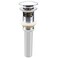 ALLWIN-HOUSEWARE W Bathroom Sink Pop Up Drain Assembly With Overflow Fits 157 to 236 Inch Sink Openings with 114 Inch Tailpiece Large Cap Solid Brass Drain Stopper Polished Chrome