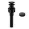 KENES Pop Up Bathroom Sink Drain with Overflow Matte Black Pop Up Drain Stopper Anti Clog Pop Up Drain Stopper Lavatory Bathroom Vanity Sink Drain