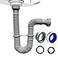 VIVIDA Sink Drain Pipe P Trap 112 Expandable Flexible Drain Pipe 11315 Sink P Trap Kit for Kitchen Bathroom Restroom 114 Adapter Included Gray 1 PACK
