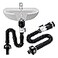 Tempsnow Bathroom Sink Drain Kit with Flexible Expandable PTrap Pipe AntiOdor Bathroom Sink Drain Pipe for 114 and 112 Hole