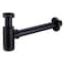 orhemus Brass Round Bottle P Trap Basin Sink Waste Trap Drain Tube Kit Adjustable Height Oil Rubbed Bronze Finished