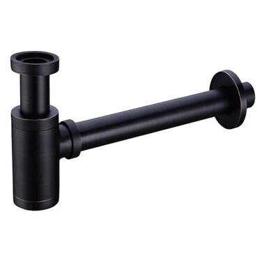 orhemus Brass Round Bottle P Trap Basin Sink Waste Trap Drain Tube Kit Adjustable Height Oil Rubbed Bronze Finished