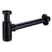 orhemus Brass Round Bottle P Trap Basin Sink Waste Trap Drain Tube Kit Adjustable Height Oil Rubbed Bronze Finished