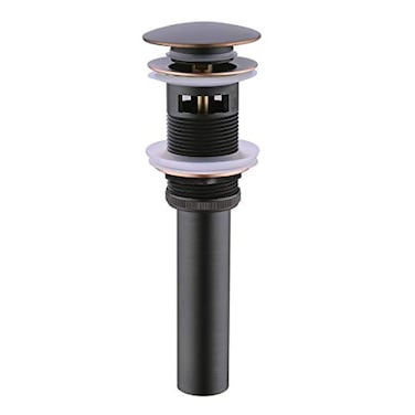 BESTILL Bathroom Sink Drain Stopper Push Pop Up Drain with Overflow Oil Rubbed Bronze