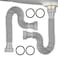 Rackickyer Sink Drain Pipe Kit 2 Pack Flexible Drain Pipe P Trap 8462067 Flexible P Trap Under Sink Plumbing for Bathroom and Kitchen 114 Adapter Included
