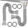 Rackickyer Sink Drain Pipe Kit 2 Pack Flexible Drain Pipe P Trap 8462067 Flexible P Trap Under Sink Plumbing for Bathroom and Kitchen 114 Adapter Included