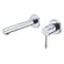 SUMERAIN Wall Mount Faucet for Bathroom Sink Modern Chrome Bathroom Faucet Single Handle with Brass Valve