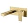 SUMERAIN Brushed Gold Wall Mount Bathroom Faucet Single Handle Vessel Sink Faucet Includes Brass Roughin Valve