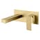 SUMERAIN Brushed Gold Wall Mount Bathroom Faucet Single Handle Vessel Sink Faucet Includes Brass Roughin Valve