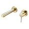 SUMERAIN Brushed Gold Bathroom Faucet Brass Wall Mount Faucet Single Handle with Rough in Valve