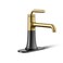 Kohler 274154BMB Tone SingleHandle Bathroom Sink Faucet 12 gpm Matte Black with Brushed Moderne Brass