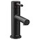 Moen Align Matte Black OneHandle Modern Bathroom Faucet with Drain Assembly and Optional Deckplate 6190BL