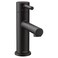 Moen Align Matte Black OneHandle Modern Bathroom Faucet with Drain Assembly and Optional Deckplate 6190BL
