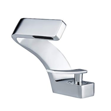 becola Chrome Bathroom Sink Faucet Single Hole Faucet for Bathroom Sink Solid Brass Single Handle Lavatory Vanity Sink Faucet with Two US Standard 38 Hoses