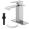 BATHLAVISH Chrome Waterfall Bathroom Sink Faucet Solid Brass Single Handle Bathroom Faucet 1 Hole Waterfall Spout Single Handle Polished Chrome Vanity Lavatory RV with Pop Up Drain
