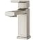 Pfister Deckard Single Handle Bathroom Sink Faucet 1 or 3 Hole Installation Brushed Nickel Finish with Push Seal Drain and Ceramic Disc Valve Technology LG42DAPK