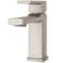 Pfister Deckard Single Handle Bathroom Sink Faucet 1 or 3 Hole Installation Brushed Nickel Finish with Push Seal Drain and Ceramic Disc Valve Technology LG42DAPK